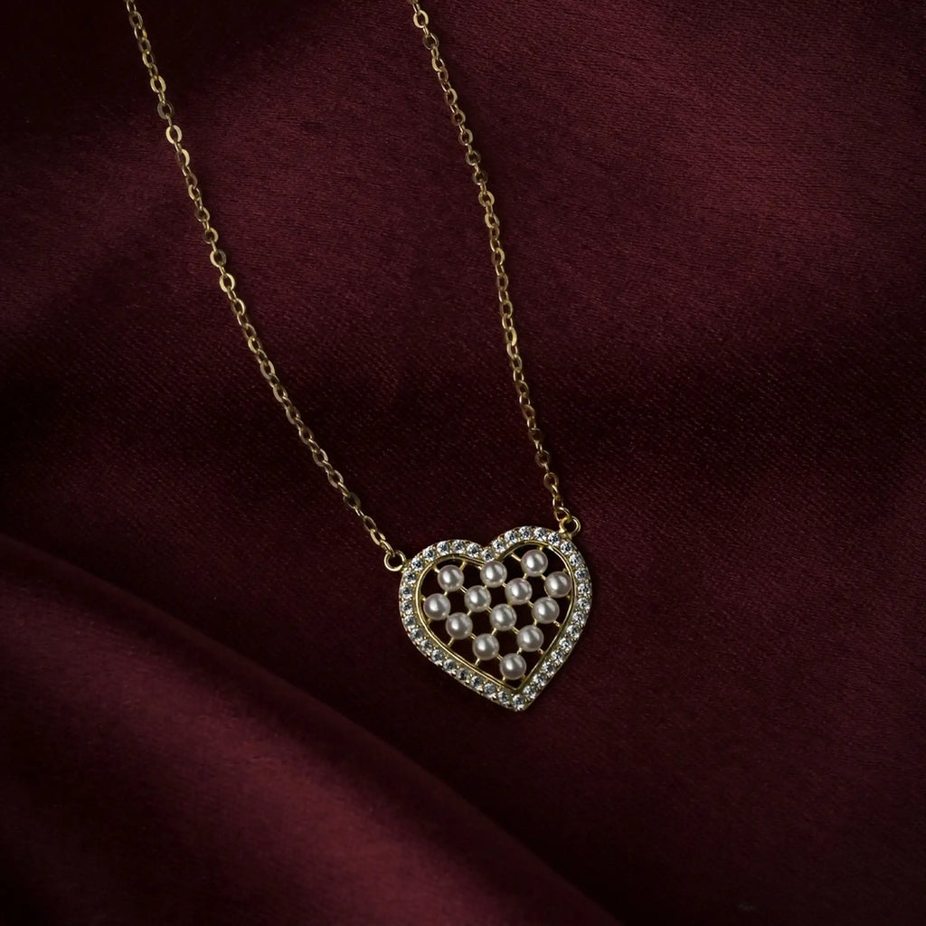 Lattice Heart Pendant Necklace