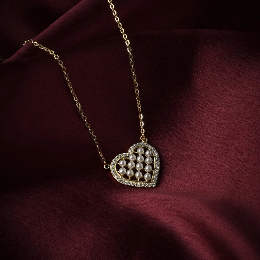 Lattice Heart Pendant Necklace