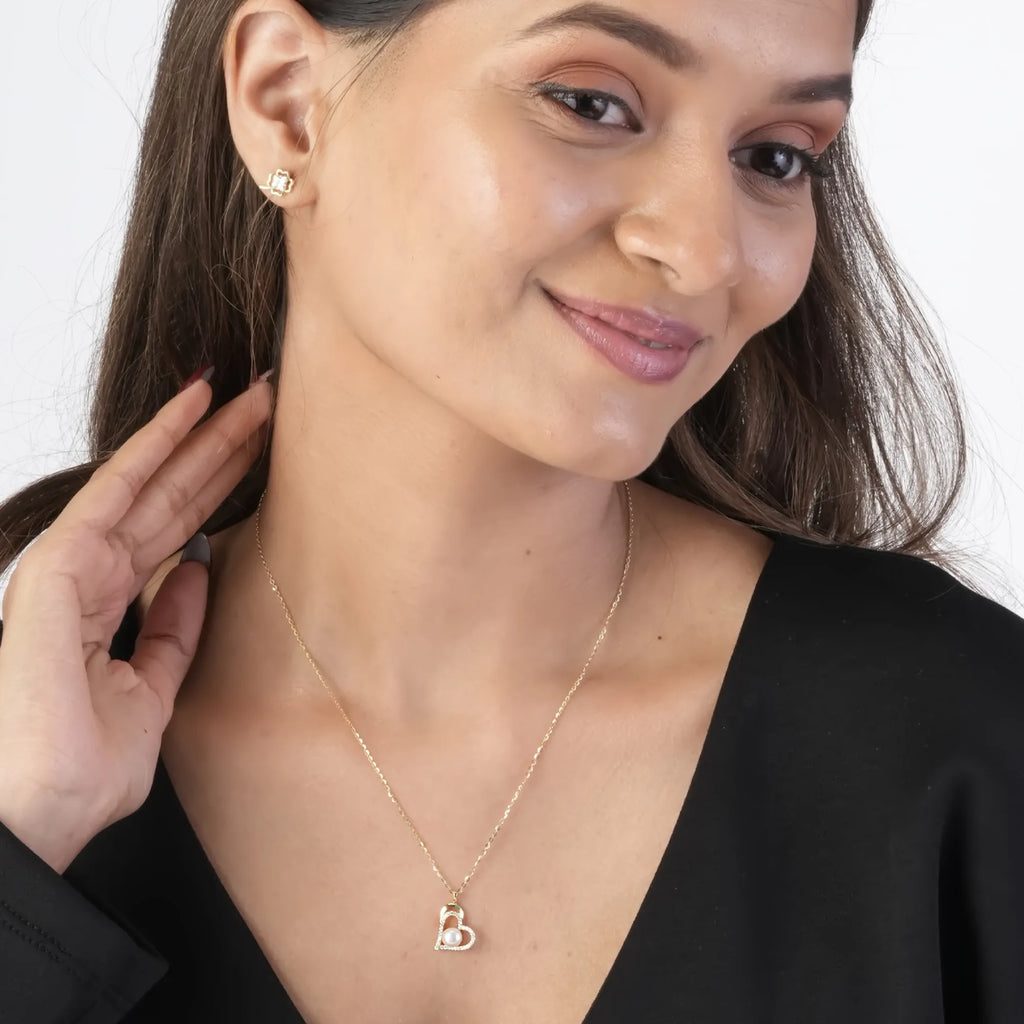 Eternal Pearl Heart Necklace