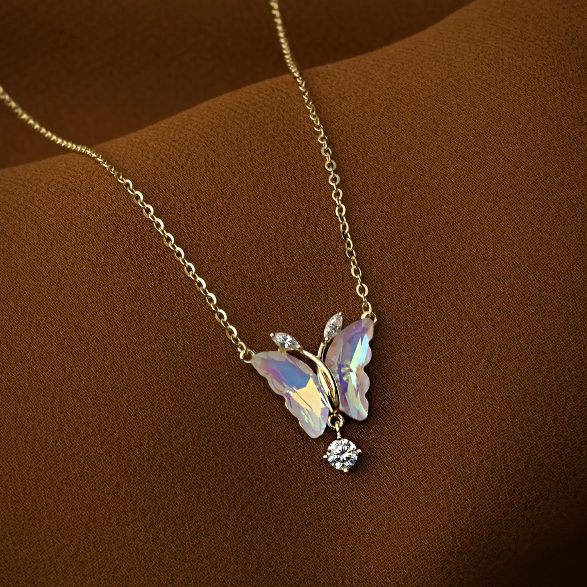 Whimsical Butterfly Pendant Necklace