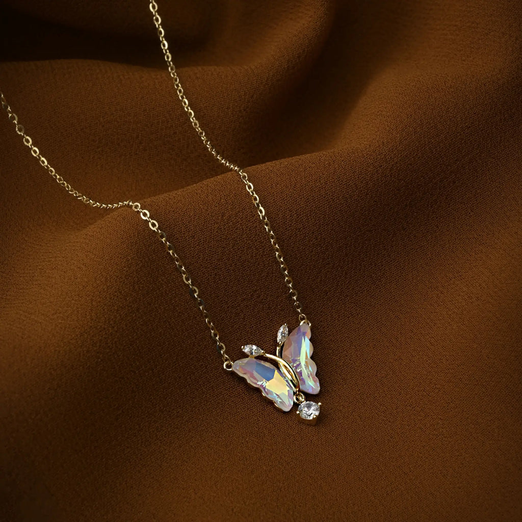 Whimsical Butterfly Pendant Necklace
