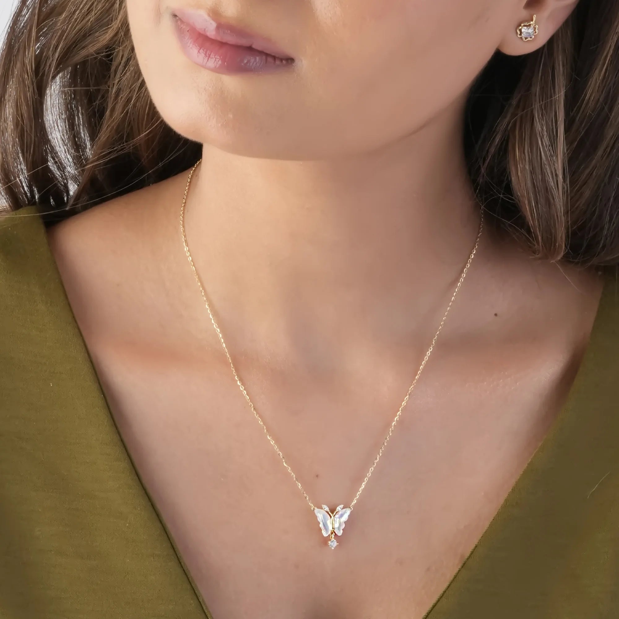 Whimsical Butterfly Pendant Necklace