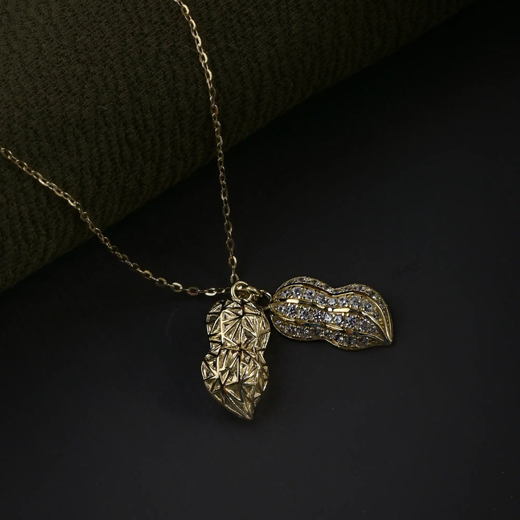 Twin Pearl Pod Pendant Necklace