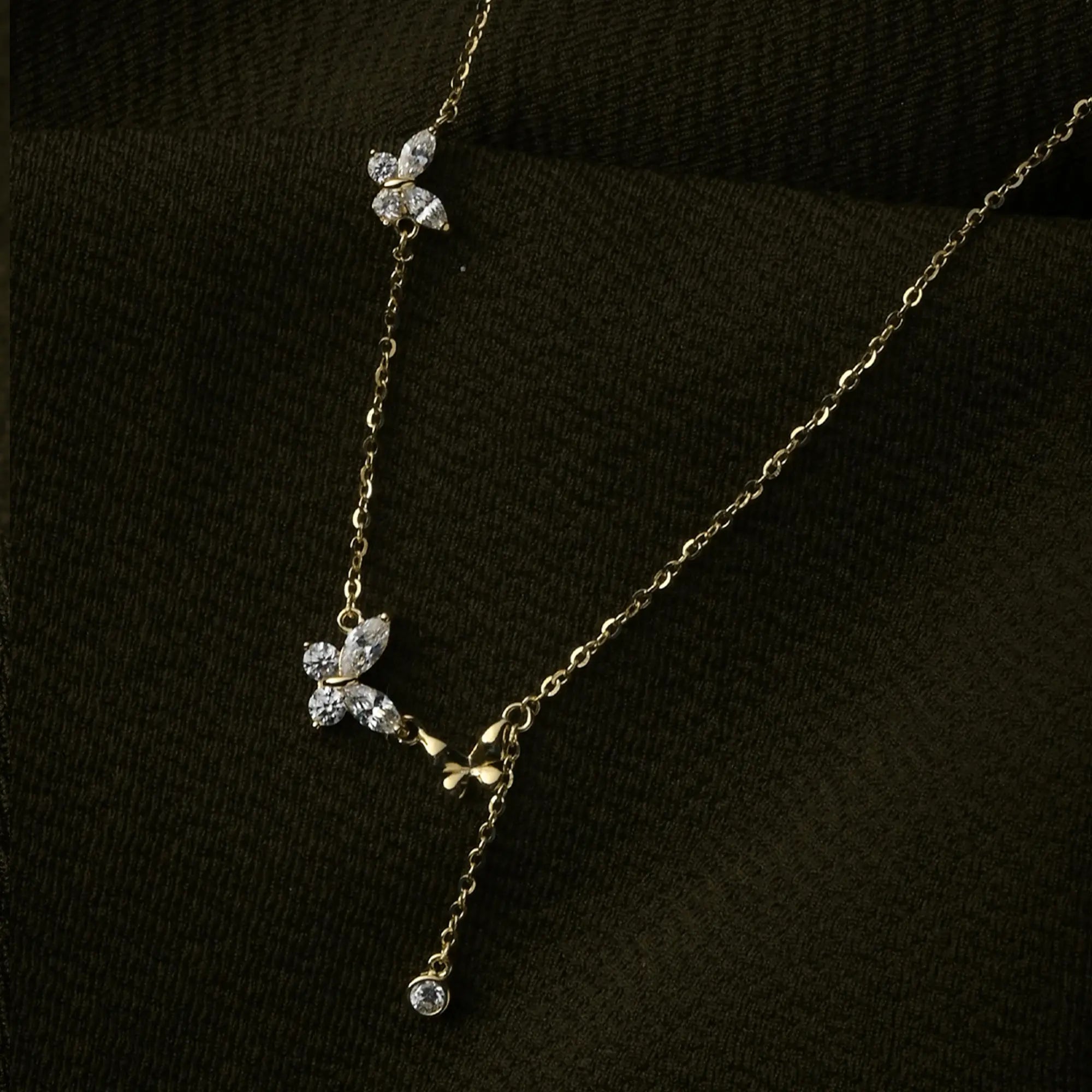 Dancing Butterflies Pendant Necklace