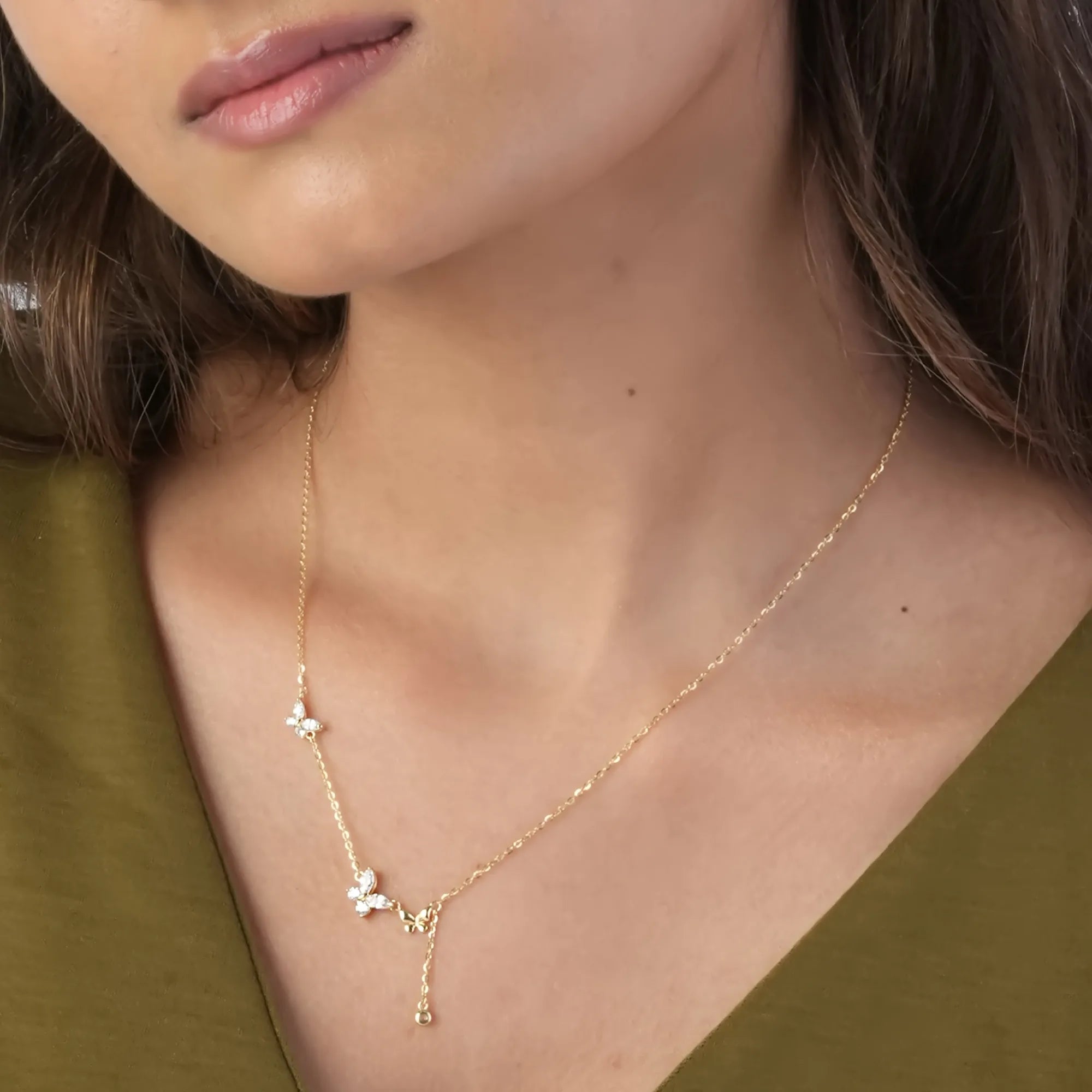 Dancing Butterflies Pendant Necklace