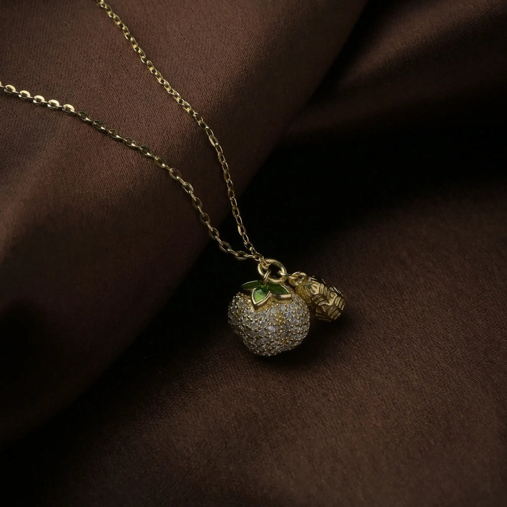Glitter Globe Charm Pendant Necklace