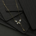 Golden Butterfly Tassel Pendant Necklace