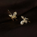 Gleaming Butterfly Stud Earring