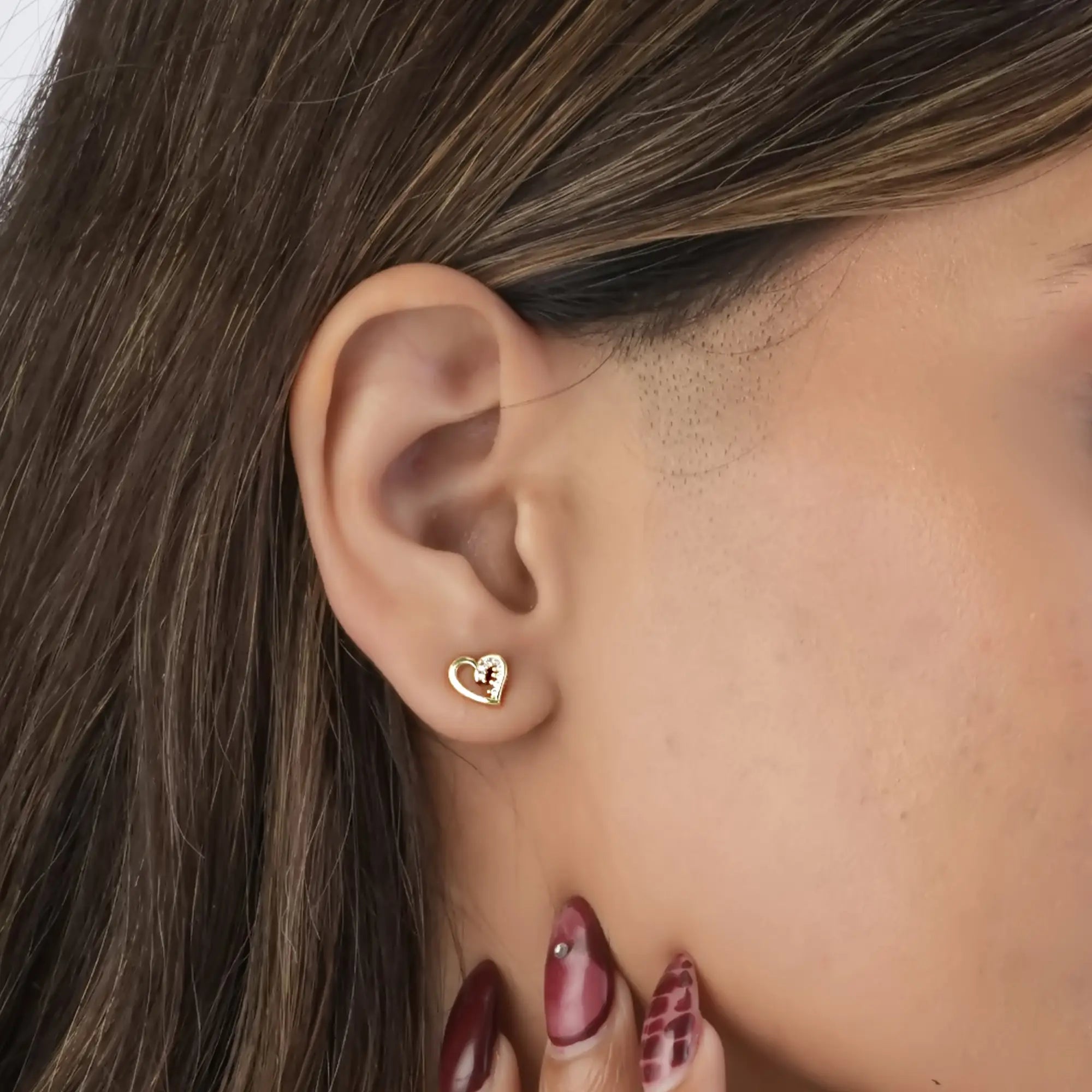 Delicate Heart Stud Earring