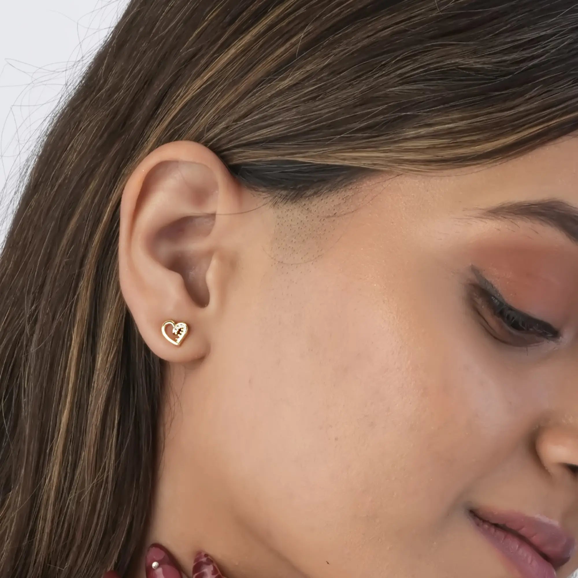 Delicate Heart Stud Earring