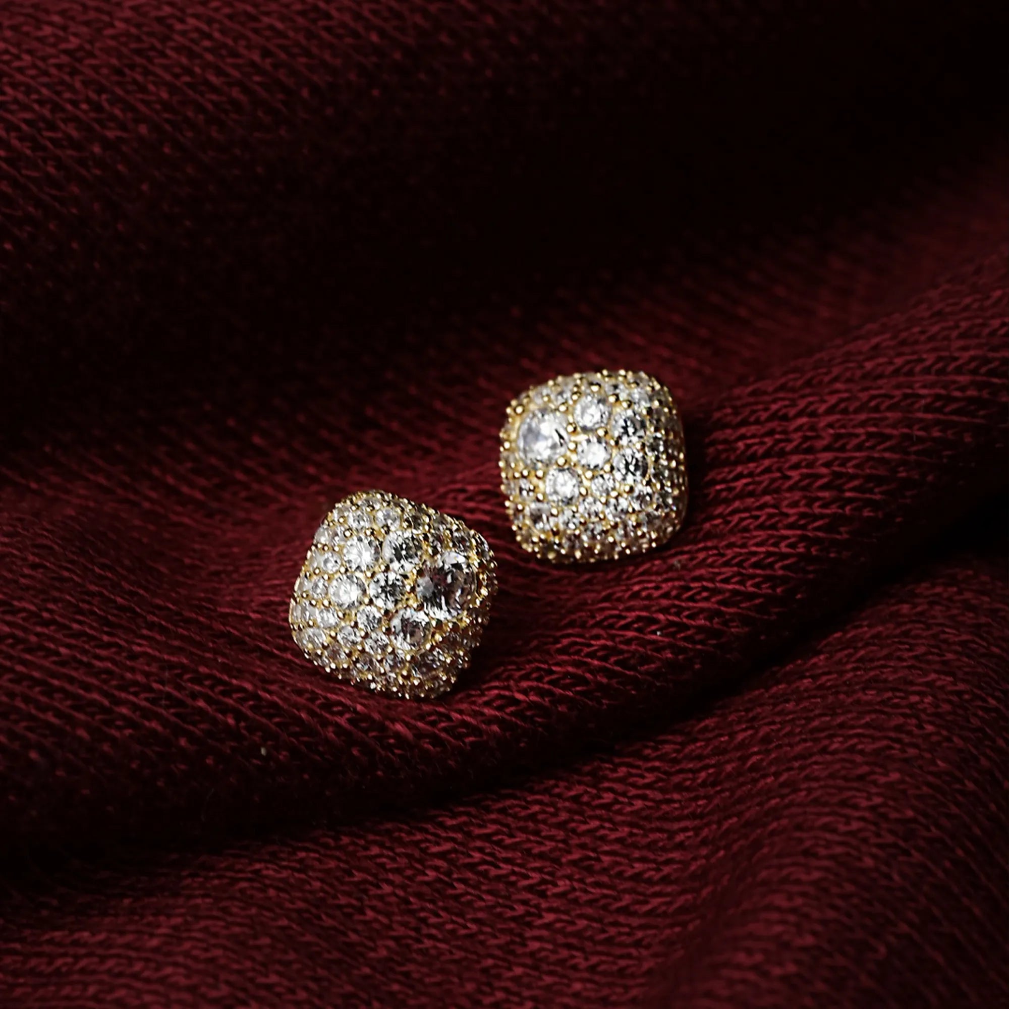 Sparkling Cushion Stud Earring