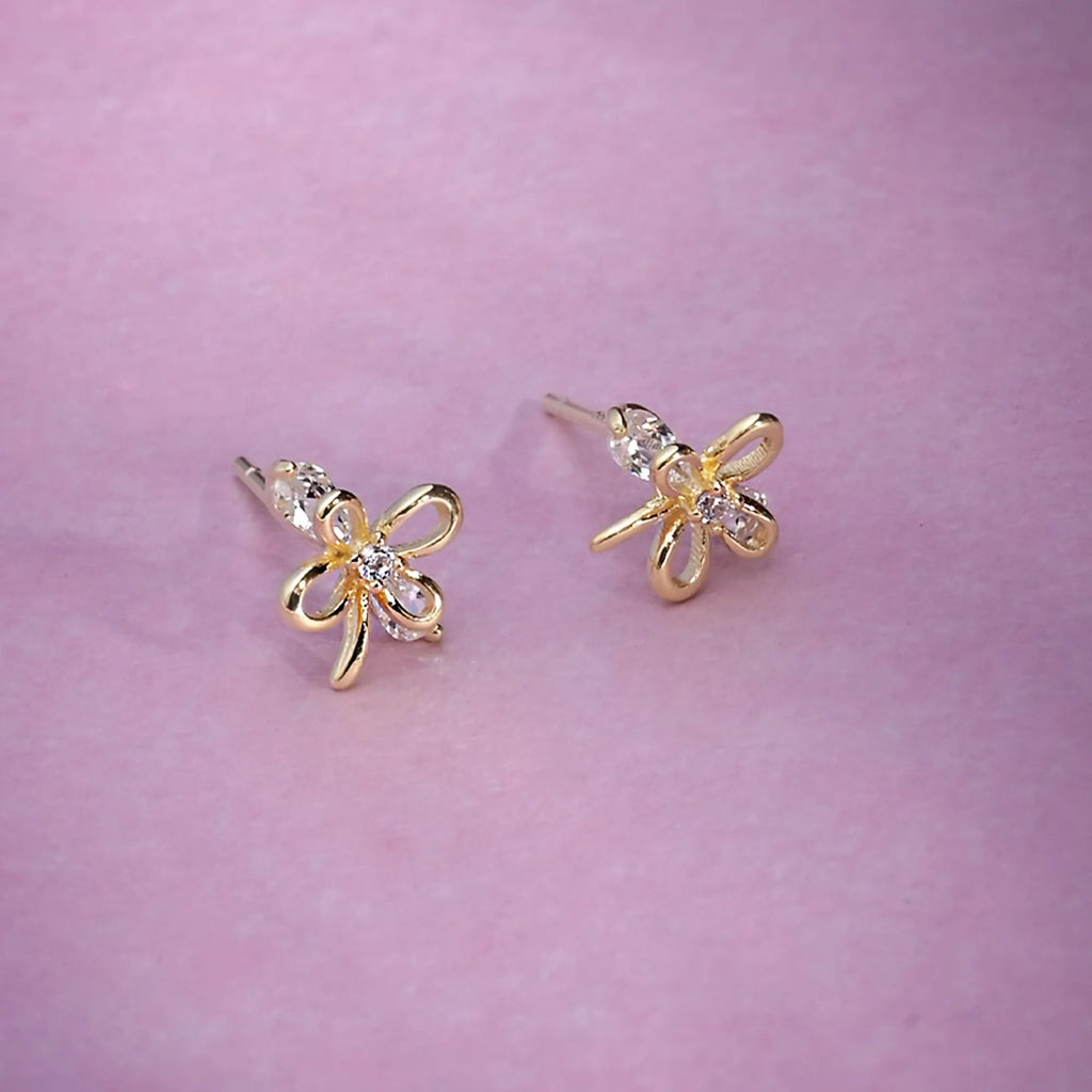 Tiny Dragonfly Stud Earring