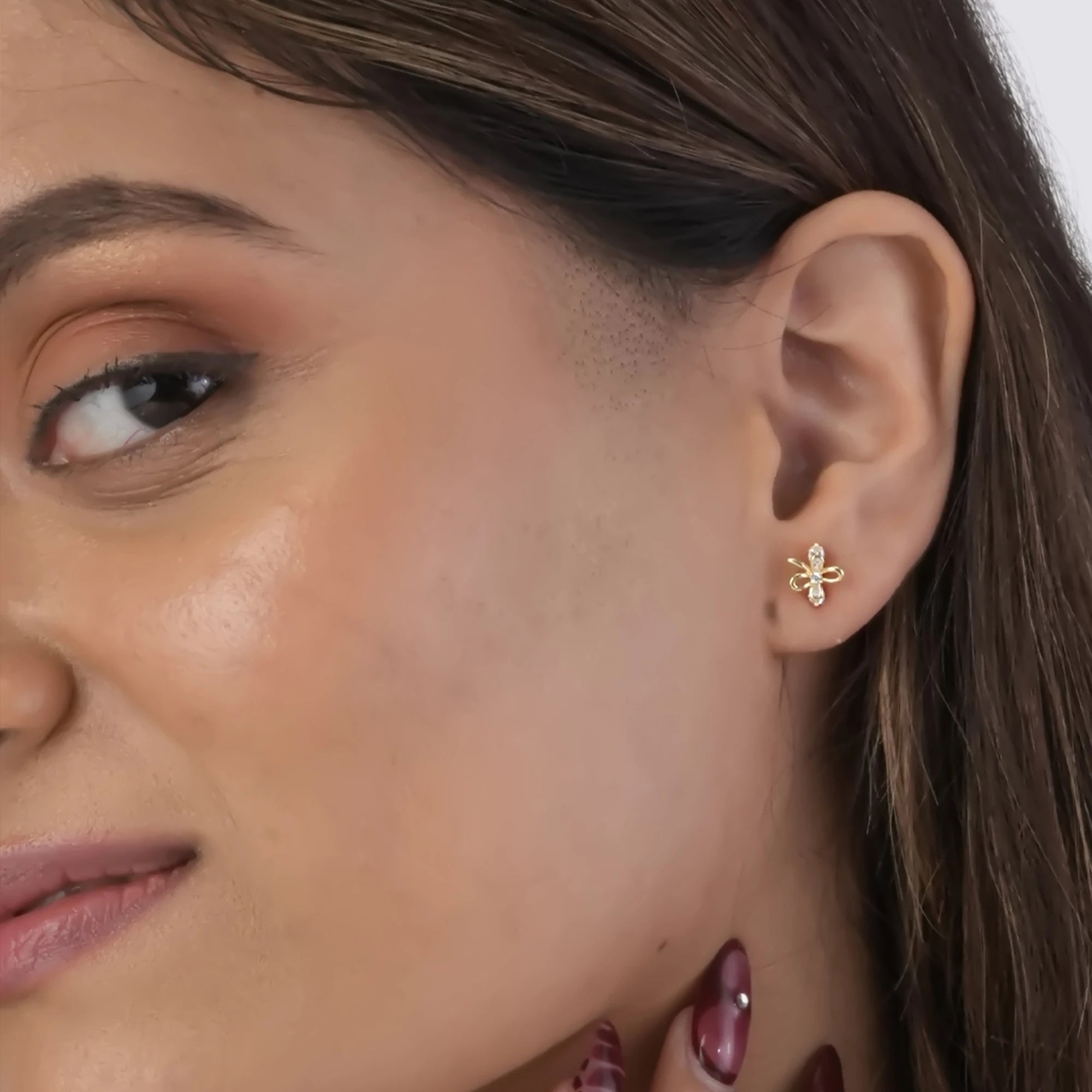 Tiny Dragonfly Stud Earring