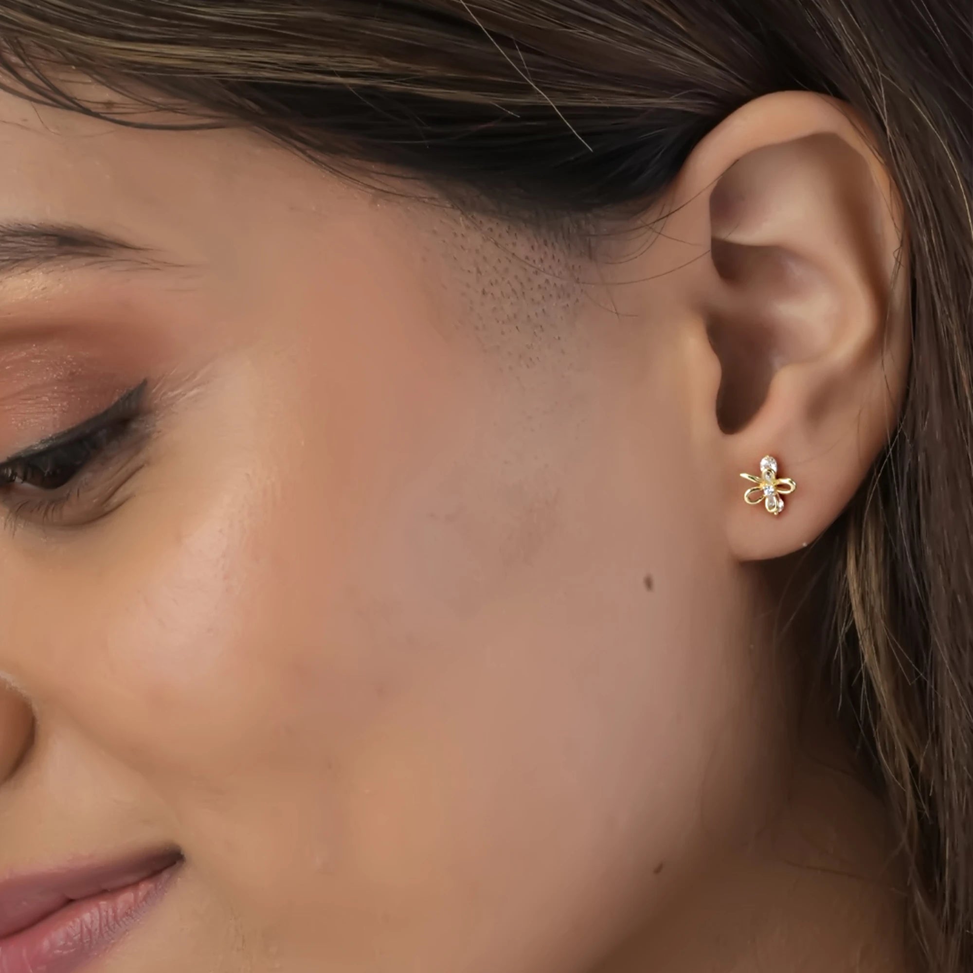 Tiny Dragonfly Stud Earring