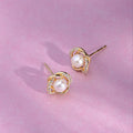 Classic Pearl Halo Stud Earring