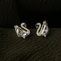 Crystal Swan Stud Earring