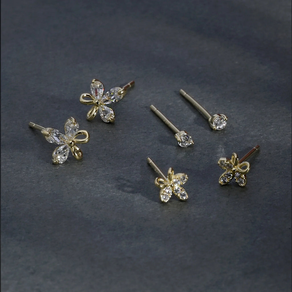 Mini Floral Stud Set