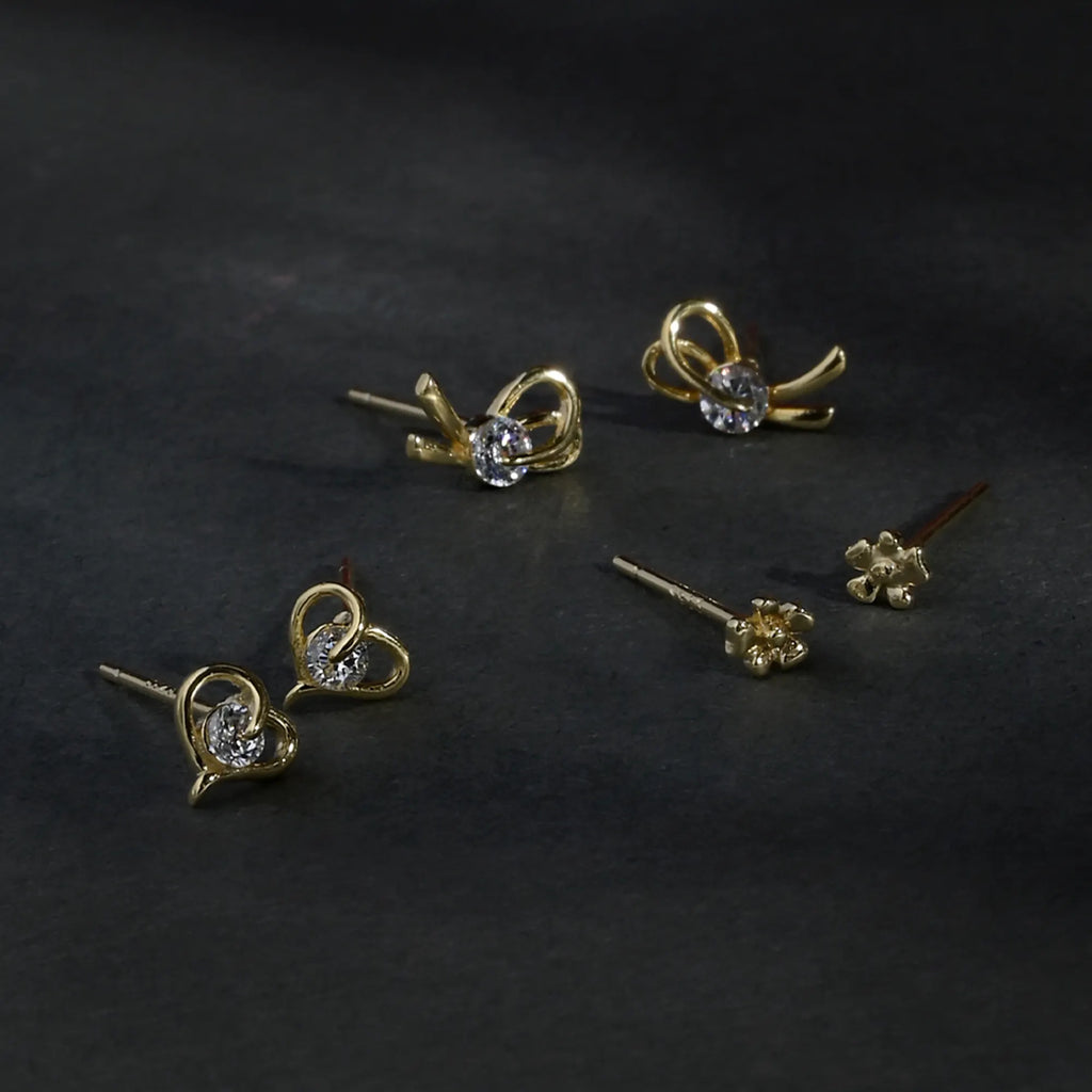 Golden Charm Mini Stud Set