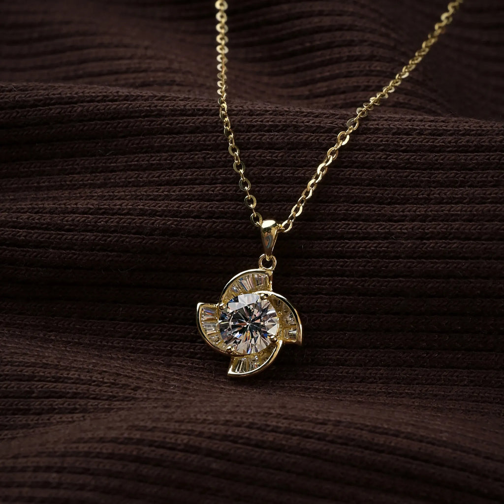 Crystal Blossom Pendant Necklace