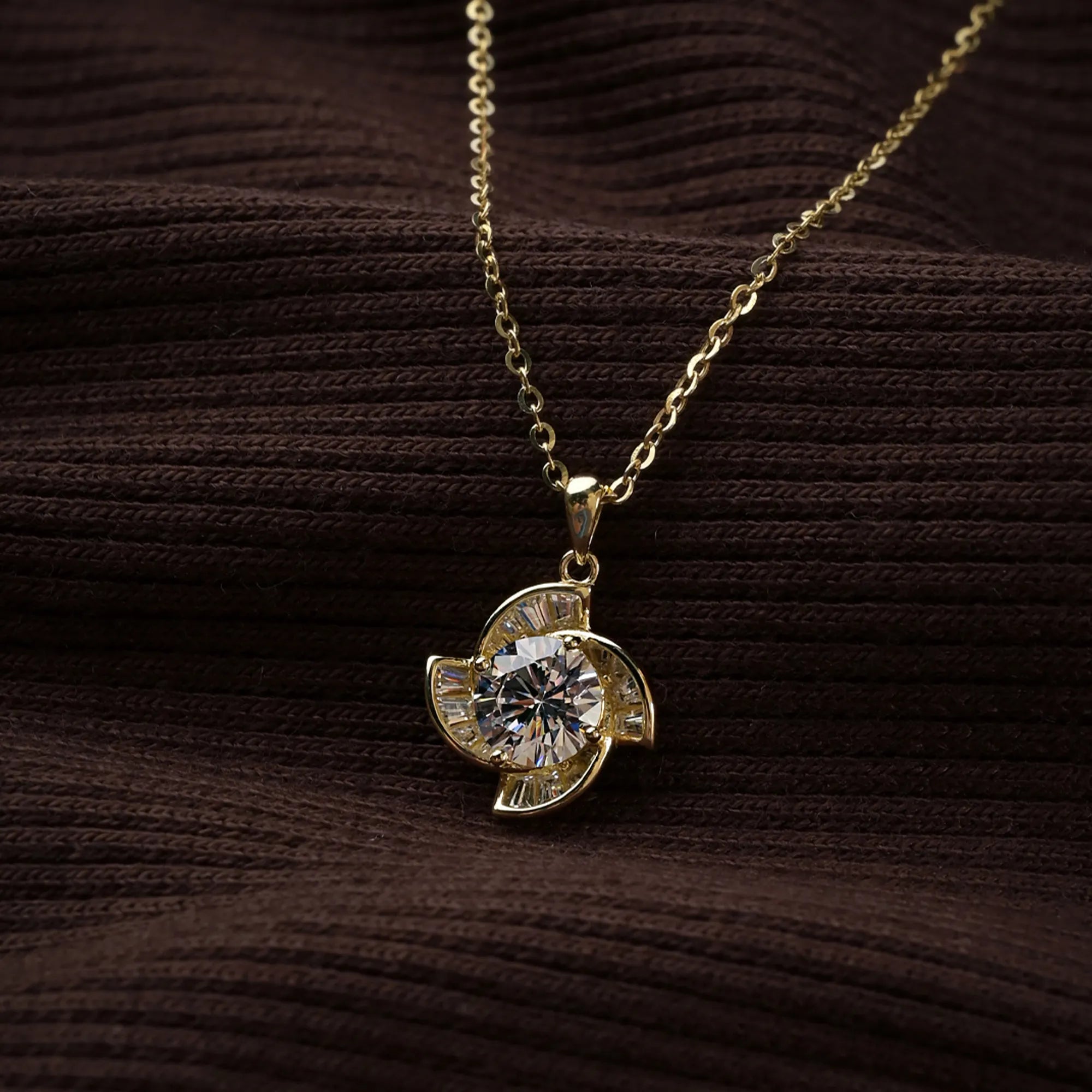 Crystal Blossom Pendant Necklace