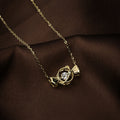 Golden Bow Charm Necklace