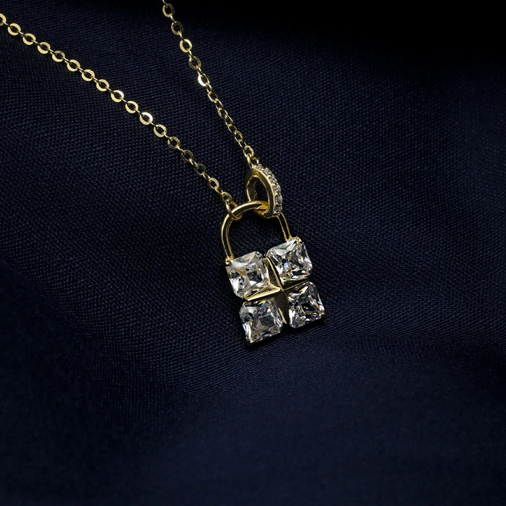 Radiant Quad Pendant Necklace