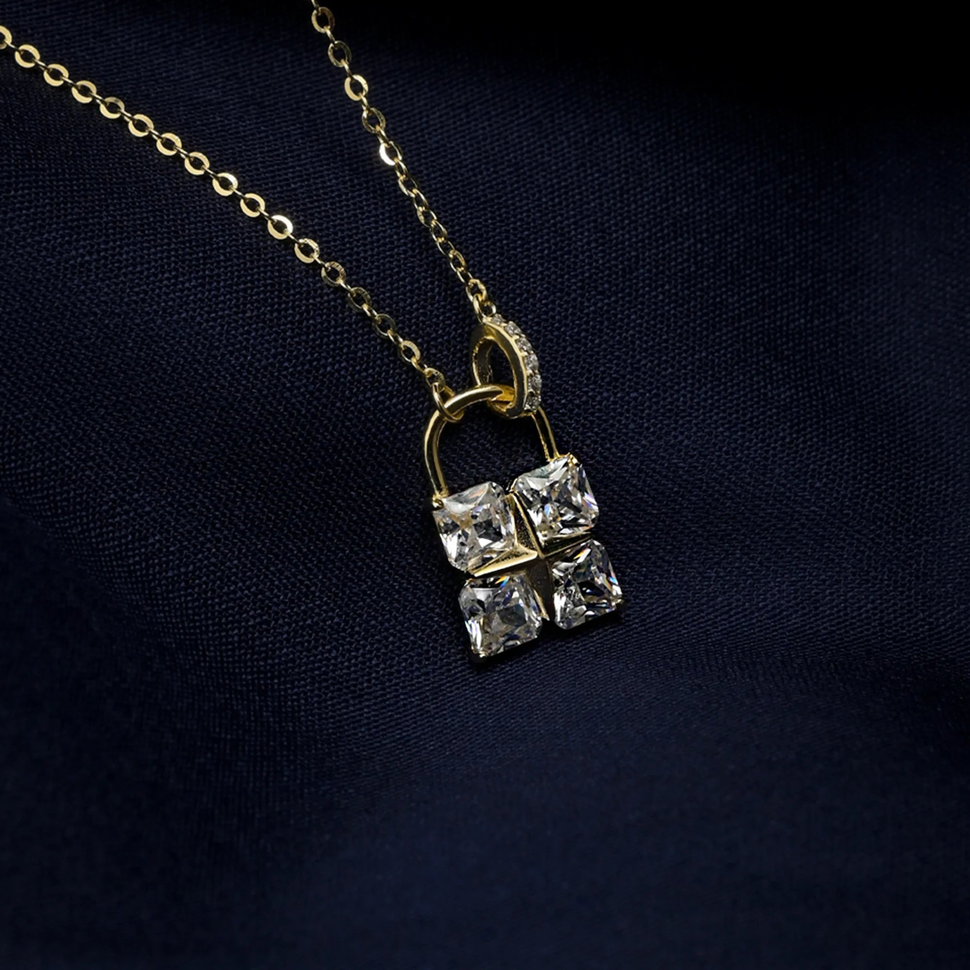 Radiant Quad Pendant Necklace