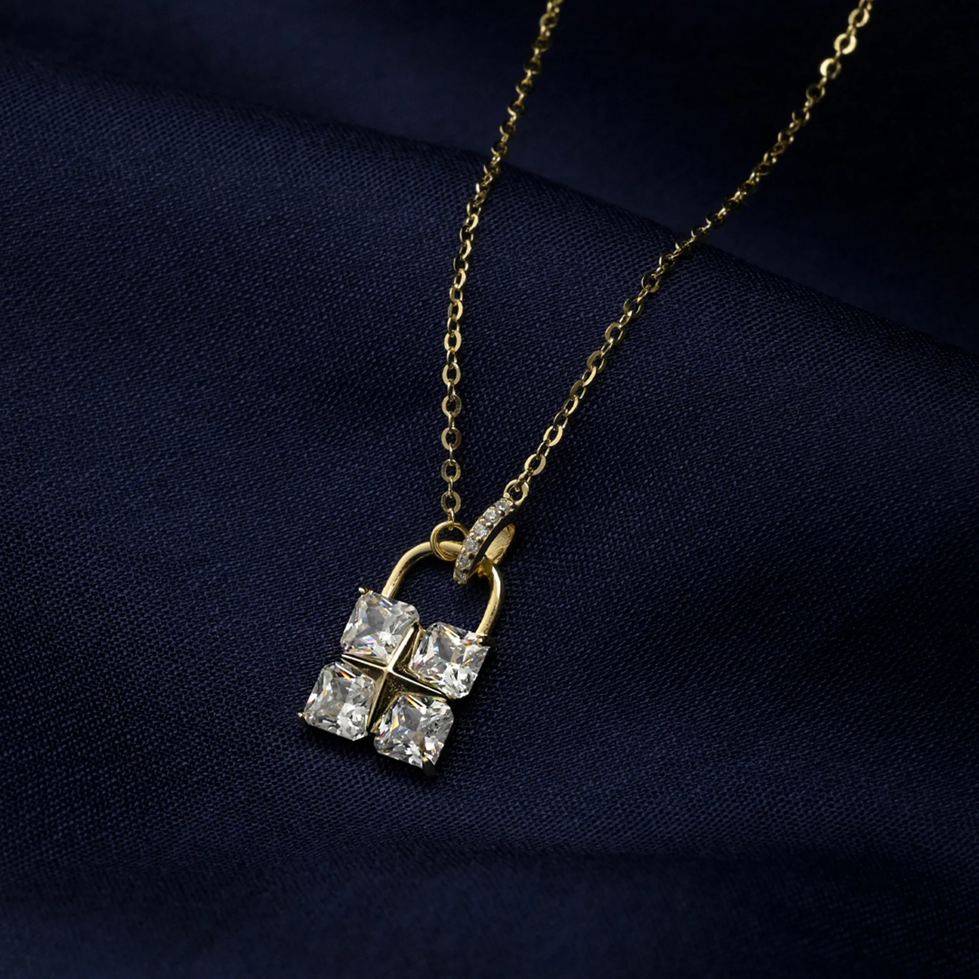 Radiant Quad Pendant Necklace