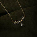 Dainty Leaf Knot Pendant Necklace